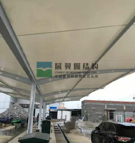 深圳龙岗膜结构充电桩雨棚工程