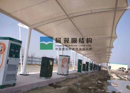 深圳龙岗膜结构充电桩雨棚工程