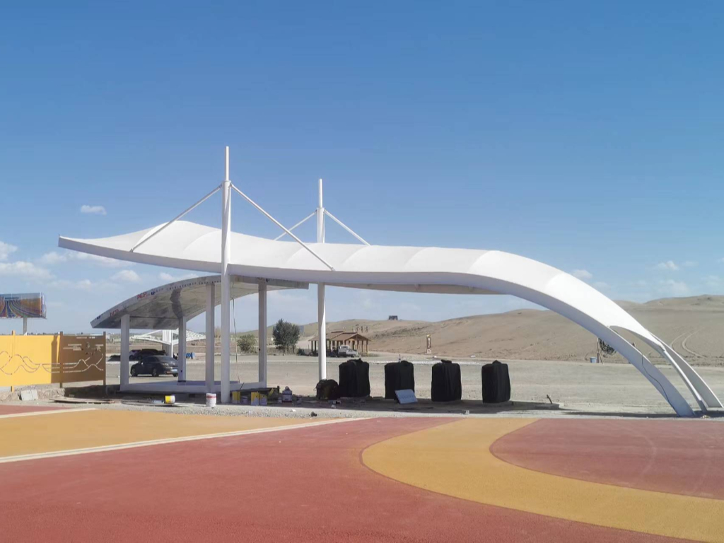 张掖沙漠体育公园出入口膜结构工程