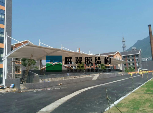 义乌学校张拉膜结构看台工程