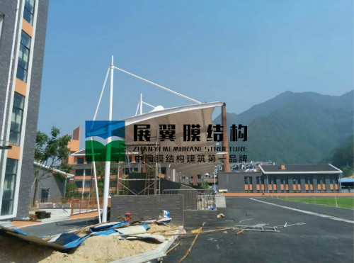 义乌学校张拉膜结构看台工程