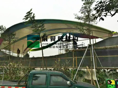 厦门海沧儿童公园张拉膜结构看台工程