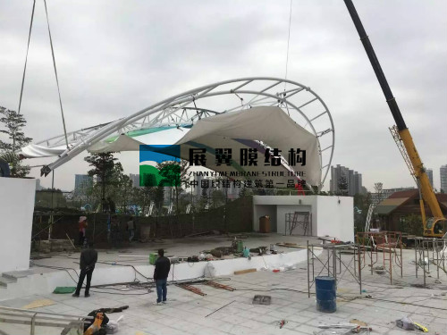 厦门海沧儿童公园张拉膜结构看台工程