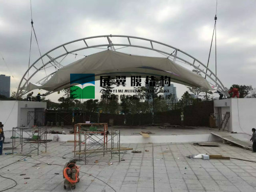 厦门海沧儿童公园张拉膜结构看台工程
