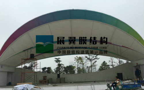 厦门海沧儿童公园张拉膜结构看台工程