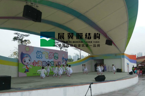 厦门海沧儿童公园张拉膜结构看台工程