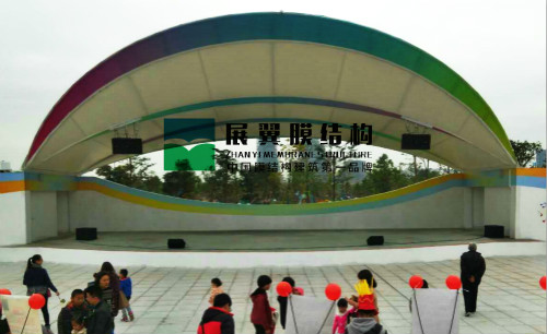 厦门海沧儿童公园张拉膜结构看台工程