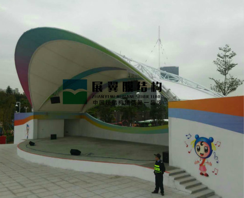 厦门海沧儿童公园张拉膜结构看台工程
