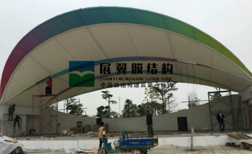厦门海沧儿童公园张拉膜结构看台工程